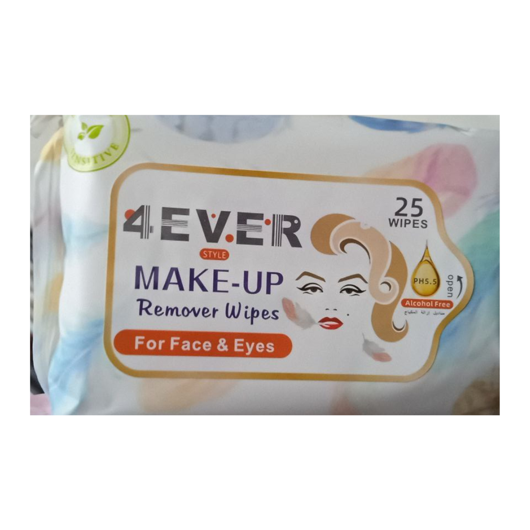 4ever Make-up Remover Wipes 25 wipes